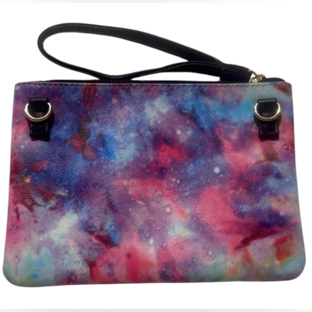 Betsey Johnson Wristlet Mystical Fairycore Purple 8” x 6” Like New!! - Picture 3 of 6